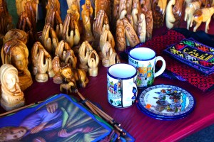 An assortment of religious decoration.